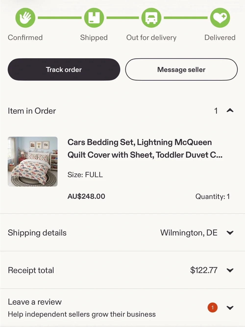 Lighting Mcqueen Car Print Comforter Set - Full
